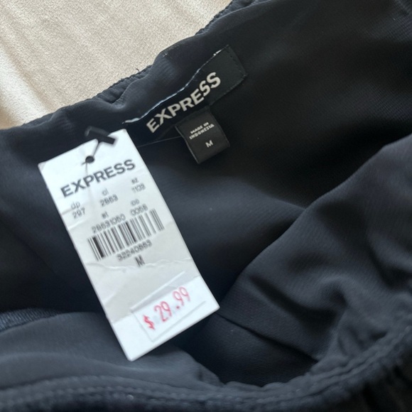 Express Black Ruffled Blouse - Picture 3 of 3